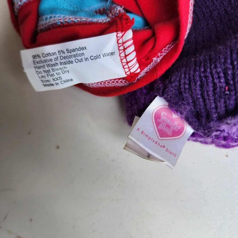 Lot Of 4 Gog Red Purple Knit Sweater Louyal Outfits Female Jacket Top XXS H2